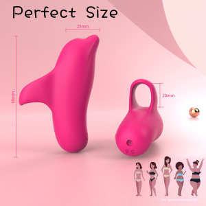 app controlled dolphin finger vibrator – 10 vibration modes, usb rechargeable, ipx5 waterproof silicone