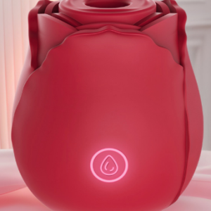 Rose-shaped clitoral suction vibrator in solid and gradient colors, silicone + ABS, 10 suction modes, USB rechargeable, IPX5 waterproof