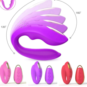 u shaped wearable vibrator – 12 vibration modes, magnetic usb rechargeable, ipx5 waterproof silicone, remote control